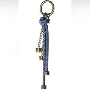 NIB! Michael Kors Blue and Gold-Tone Keychain/Bag Charm